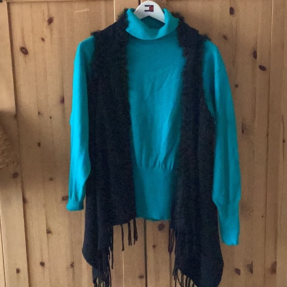 Designer Find Vintage Turquoise Meister TURTLENECK  Rare Beauty EPLVC - Picture 4 of 16